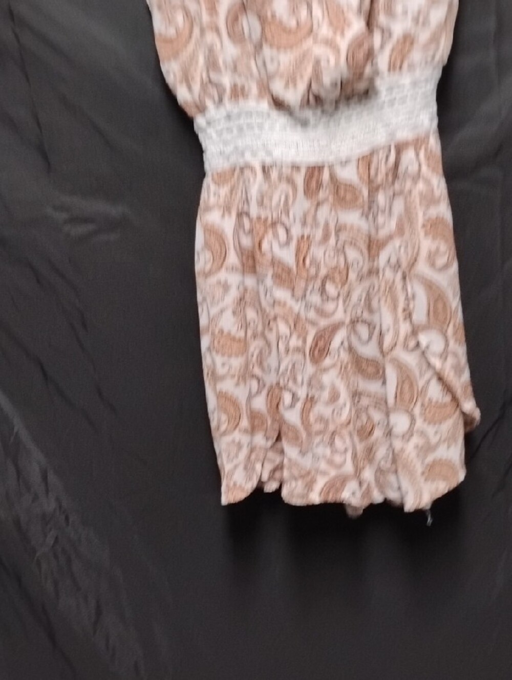Justify Cream and Brown Paisley Spaghetti-Strap Mini Dress - Picture 6 of 8